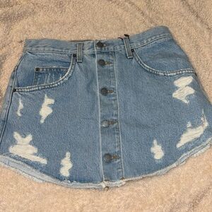 LF Carmar Leatrice Denim Mini Skirt